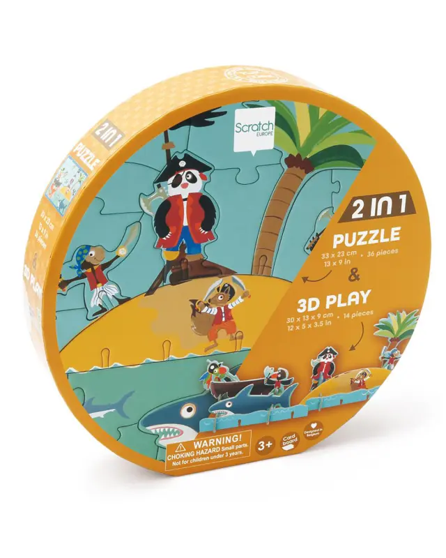Παιχνίδι Scratch Παζλ 3D Πειρατές 36τμχ