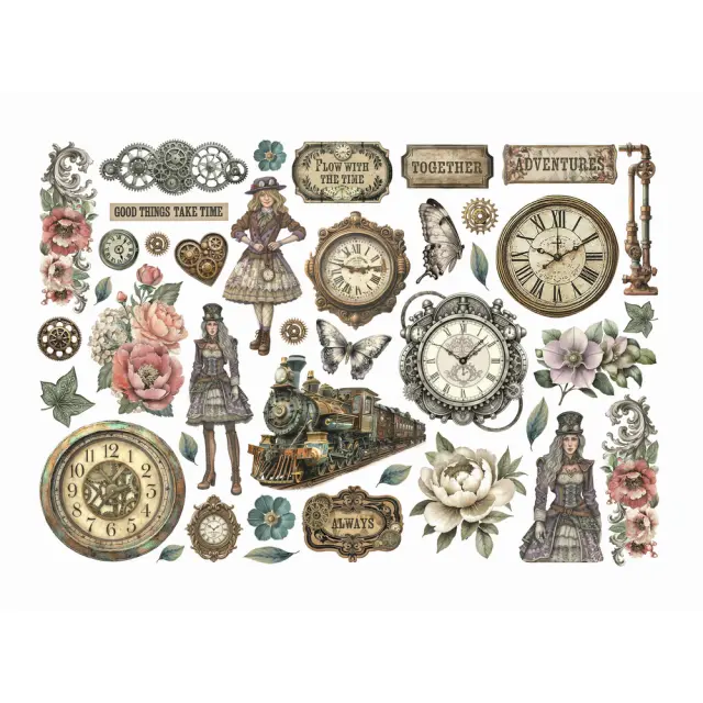 Αυτοκόλλητα Die Cuts-Ephemera Stamperia, Gardens of Time 2