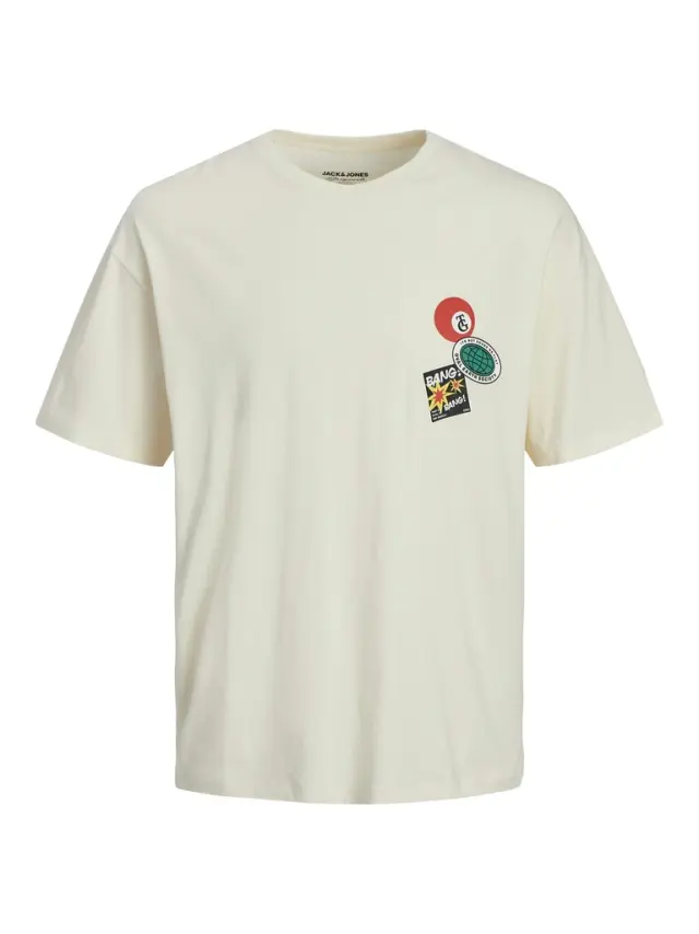 JORDECAL TEE SS CREW NECK TG LN buttercream