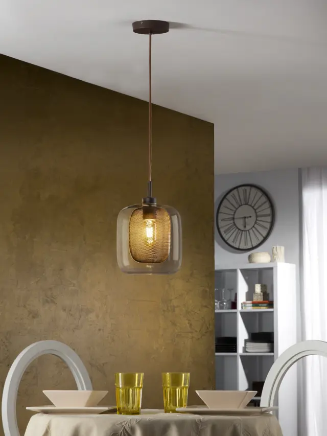 FOX CHOCOLATE PENDANT 1L φωτιστικό μονόφωτο Καφέ Σοκολατί