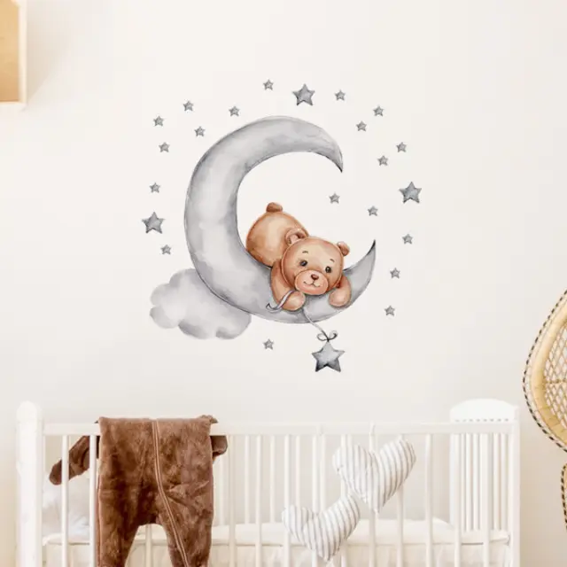 Αυτοκόλλητα Παιδικού Δωματίου Teddy Bear Moon SIP-WS63037