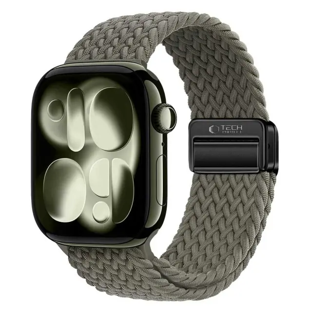 Tech-protect Nylonmag Apple Watch 8 / 9 / 10 / 11 / 12 / Se / Ultra (44 / 45 / 46 / 49 Mm) Olive Grey 3