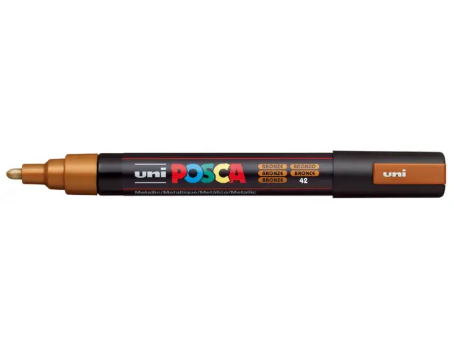 Μαρκαδόροι Σχεδίου Uni Posca PC-5M Metallic Medium με πάχος μύτης 1.8-2.5mm - 8 τεμάχιαPC-5M 8P SET METALLIC COLOR 2