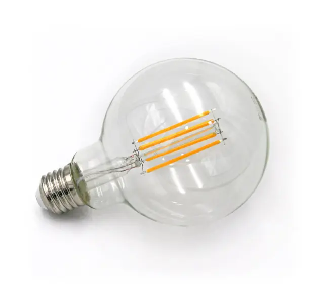 LED ΛΑΜΠΑ COG GLOBE Φ95 ΔΙΑΦΑΝΟ Ε27 8W ΝΤΙΜΑΡΙΖΟΜΕΝΟ ΘΕΡΜΟ