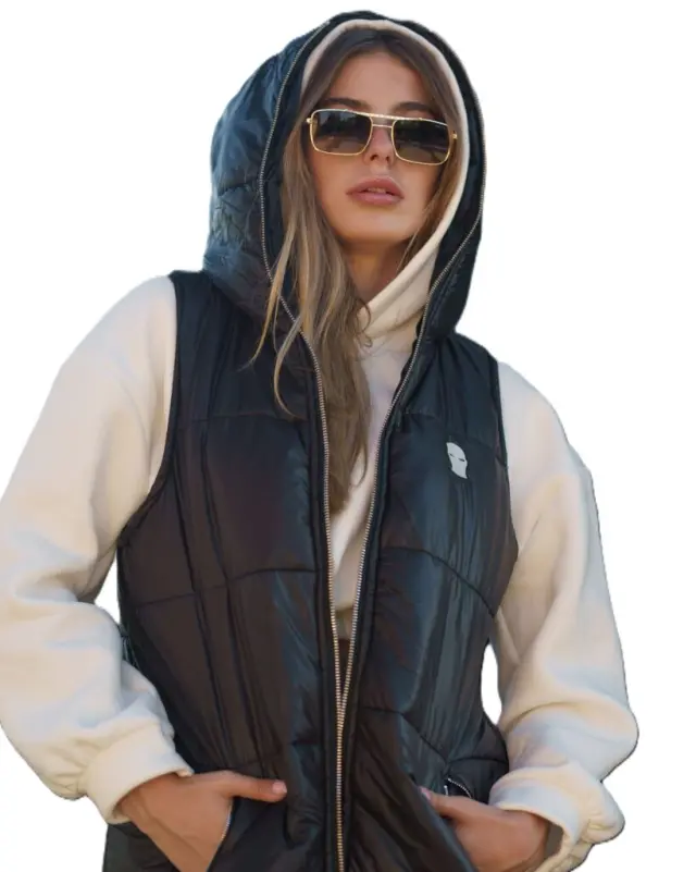 Ghetto Women’s Warm Down Slim Jacket | Streetwear Puffer Vest One Size