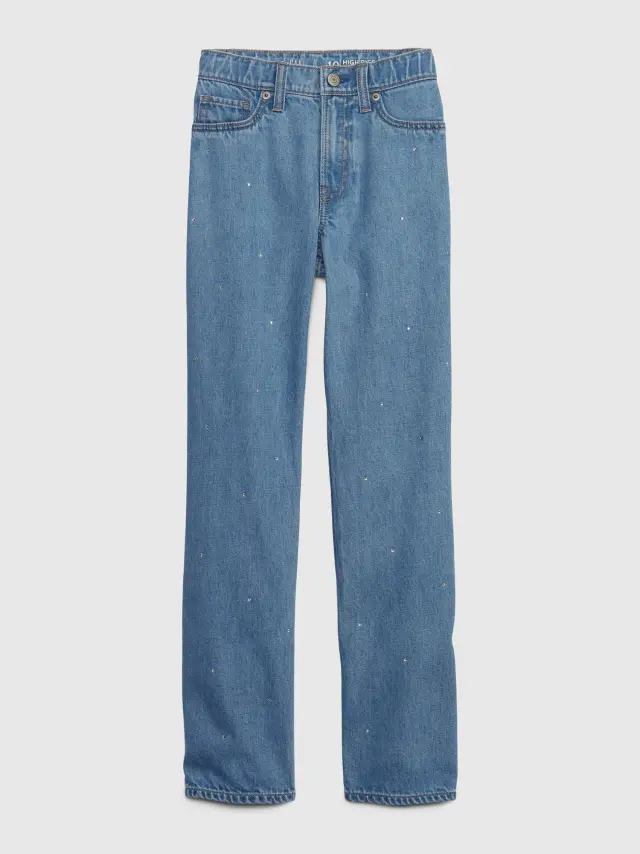 Μπλε Παιδικό High Rise '90s Loose Jean Παντελόνι με Washwell medium wash