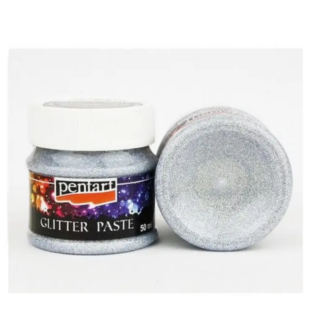 Glitter Paste Pentart 50ml - Silver