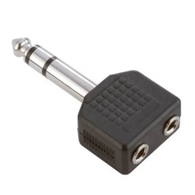 Adam Hall 7545 Αντάπτορας Stereo 2x1/8 Jack(f) - 1/4 Jack(m) Μαύρος