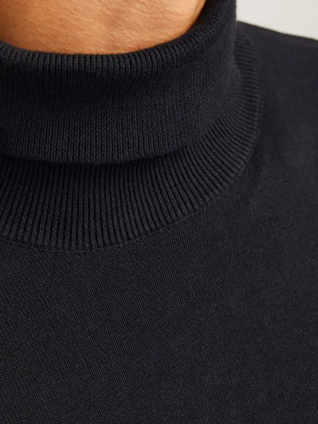 JJEBASIC KNIT ROLL NECK NOOS Black 3