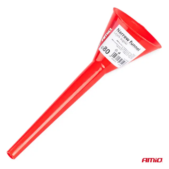Χωνί Με Μακρύ Στόμιο 29cm Πλαστικό Κόκκινο Amio - 1 Τεμ. - 03148/am