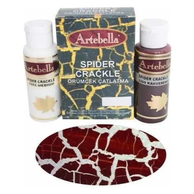 Artebella Σετ Κρακελέ Spider Bordeaux - 70 & 70ml