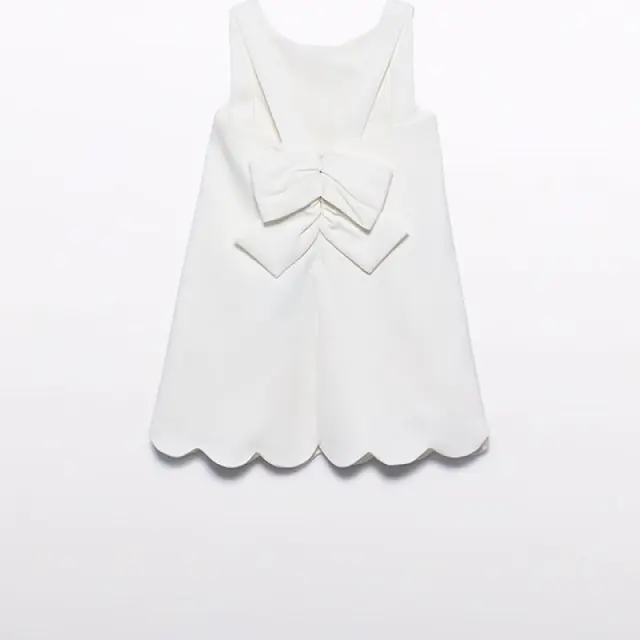 Mini 2 έως 10 ετών Κρεπ φόρεμα λουλούδια 3d κρεμ - 16Ε 3