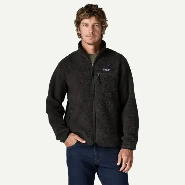 Patagonia Men's Retro Pile Fleece Jacket Black Ζακέτα
