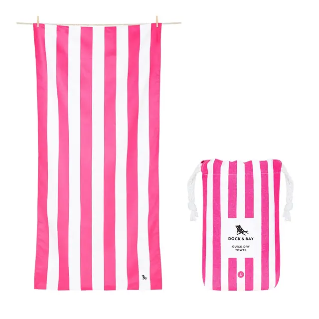 Dock & Bay: Πετσέτα θαλάσσης Quickdry Cabana - Phi Phi Pink - Large 160x80cm 5060668830994