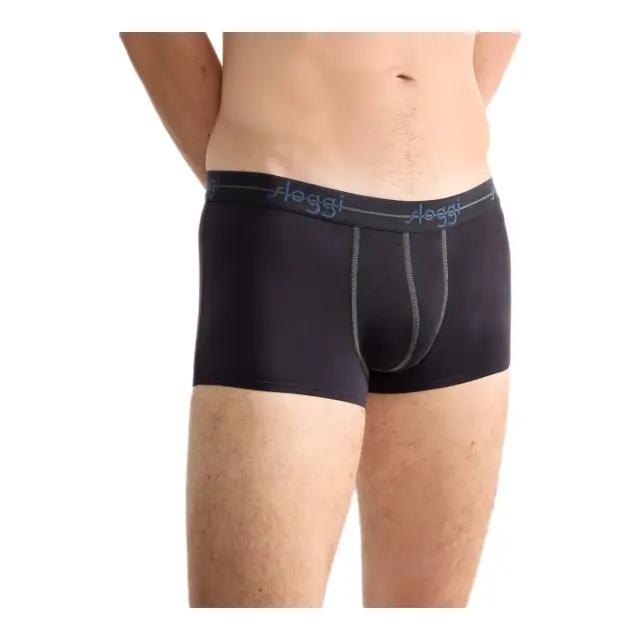 Sloggi Ανδρικό Boxer Start Hipster - Διπλό πακέτο, Χρώμα Μωβ-Μπλε Μελανζέ - L 2