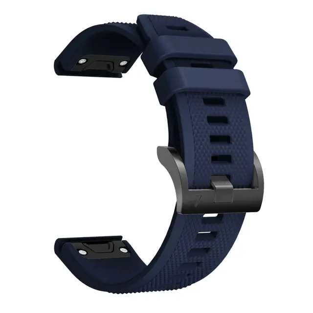 Λουράκι Σιλικόνης Με Μαύρο Κλείσιμο για Garmin Fenix 5/6/6 Pro/7/8/9 (47mm)- Dark Blue OEM 3