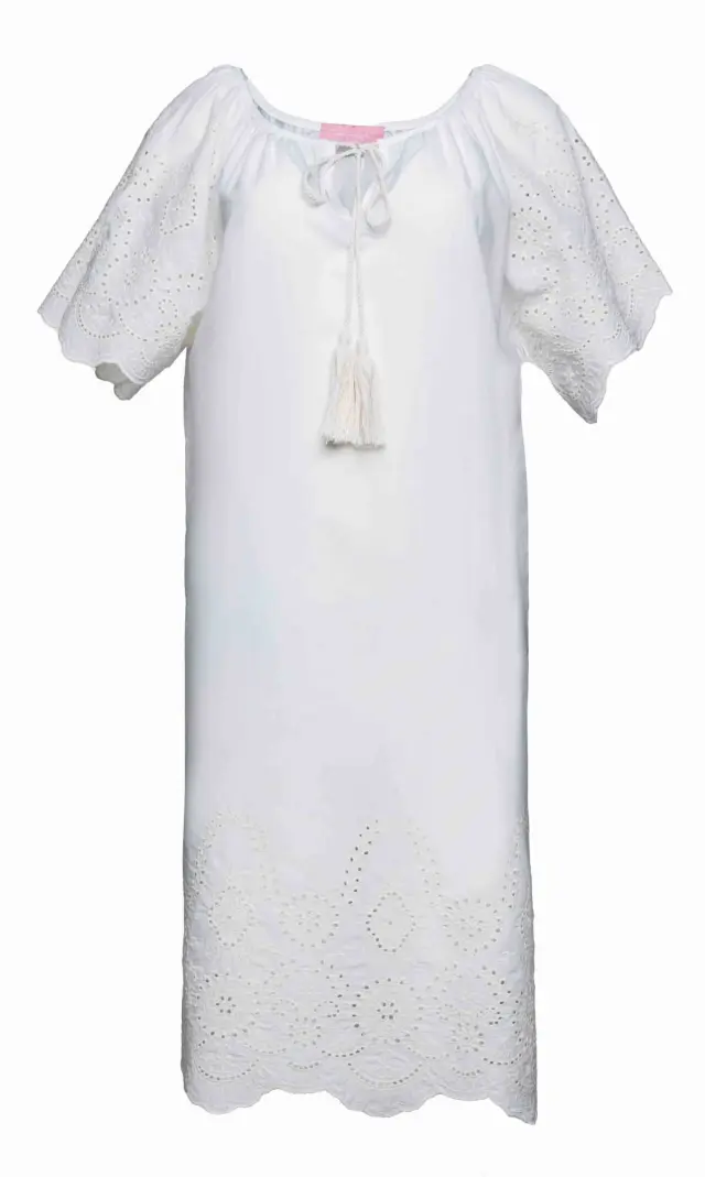 S677 - White - BEACHDRESS MOON FLOWER