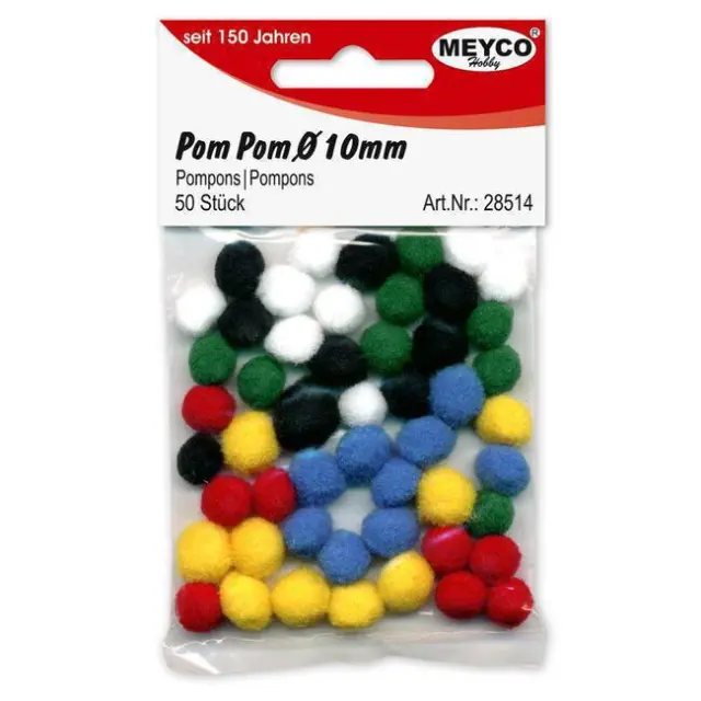 Meyco Pompoms Χρωματιστά 10mm (28514)