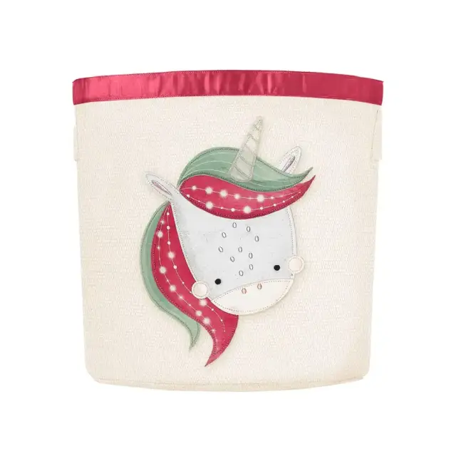 Sassi Στρογγυλό Καλάθι Αποθήκευσης 43x43 εκ. Sparkly The Unicorn
