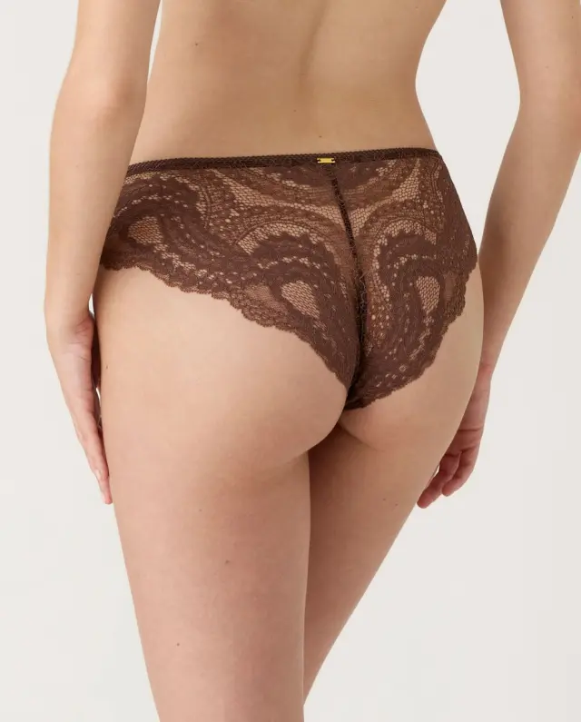 Selmark Renatta Σλιπ Bikini Style Με Δαντέλα Marron 2