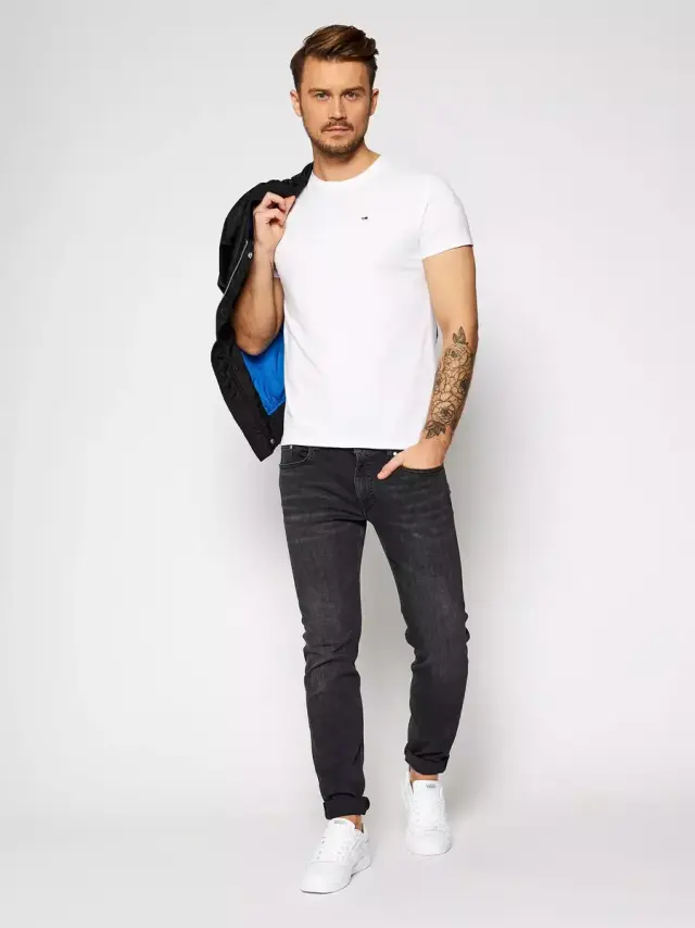 Tommy Hilfiger - Ανδρικό T-shirt Tjm Original Jersey Tee Regular Fit DM0DM04411-100 Λευκό - XL 2