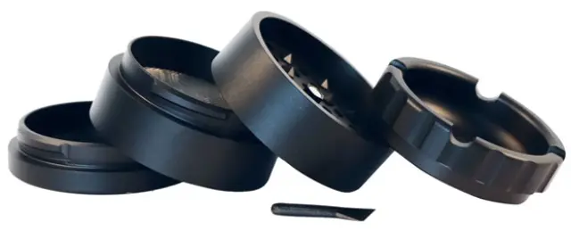 Hammercraft Grinder Τρίφτης Αλουμινίου With Ashtray 55mm Μαύρο - 4 Parts 3