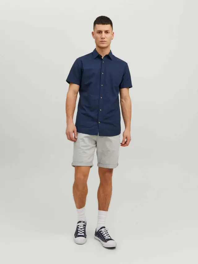 JJESUMMER SHIRT S/S S23 SN Navy Blazer 3