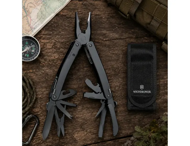 Ελβετικό Πολυεργαλείο Victorinox Tool Spirit MXBS με θήκη, 24 λειτουργίες και μήκος 10.5cm - Black 3.0226.M3N