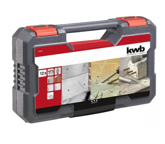 Einhell SDS PLUS KWB - Σετ 12 τμχ. 10 τρυπάνια (5-16mm), βελόνι, καλέμι (49240290) 2