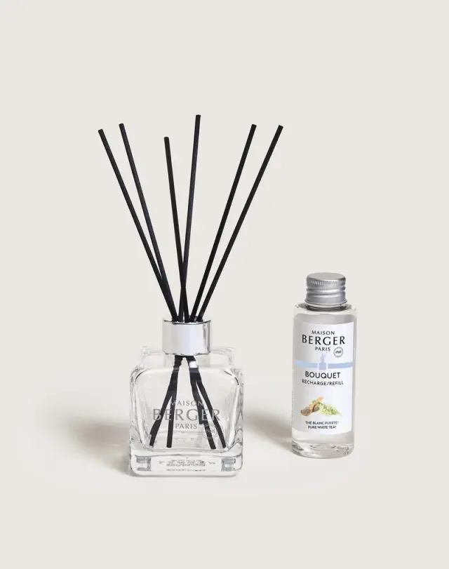 Maison Berger Paris Bouquet Cube Diffuser PURE WHITE TEA Διαχύτης Αρώματος με stick’s και άρωμα 100ml 2