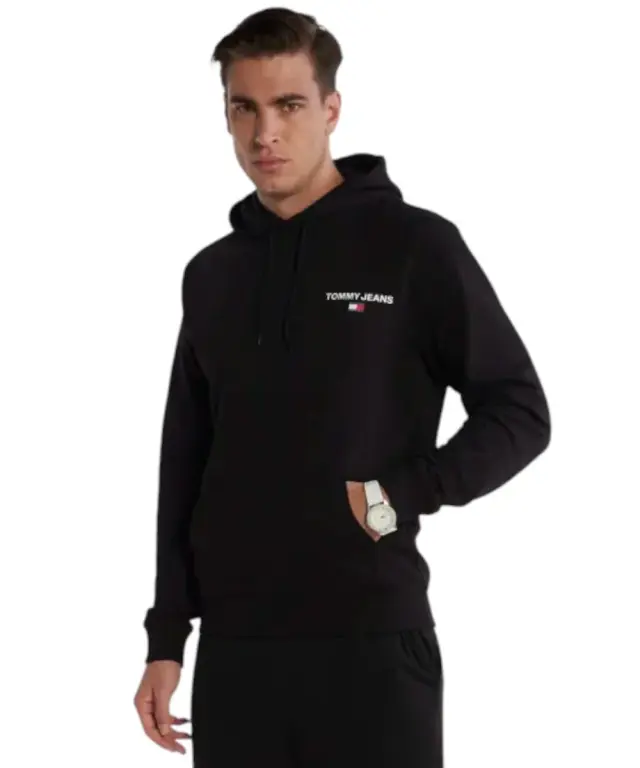 Tommy Hilfiger - Ανδρικό Φούτερ Tjm Reg Entry Graphic Hoodie DM0DM17781-BDS Μαύρο - 2XL
