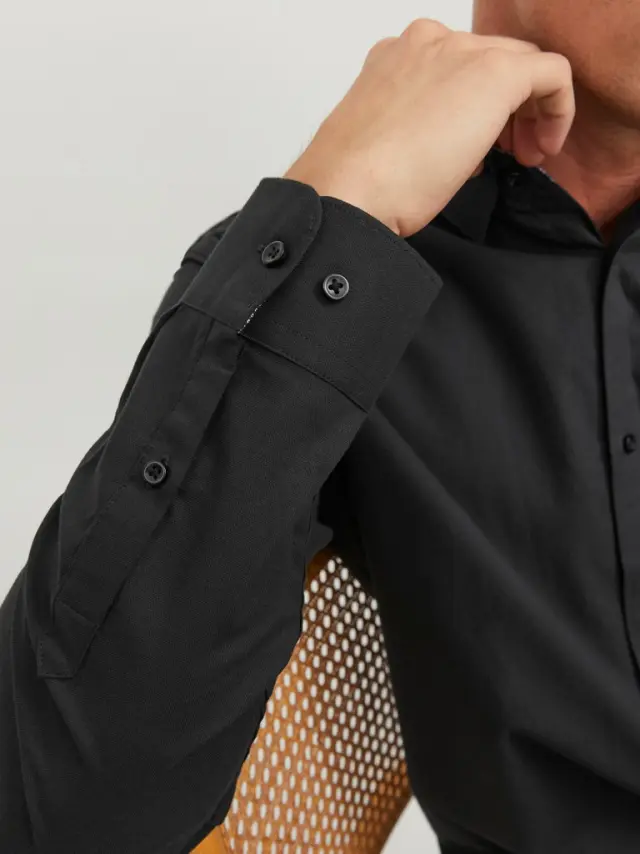 JPRBLABELFAST SHIRT L/S SN black 3
