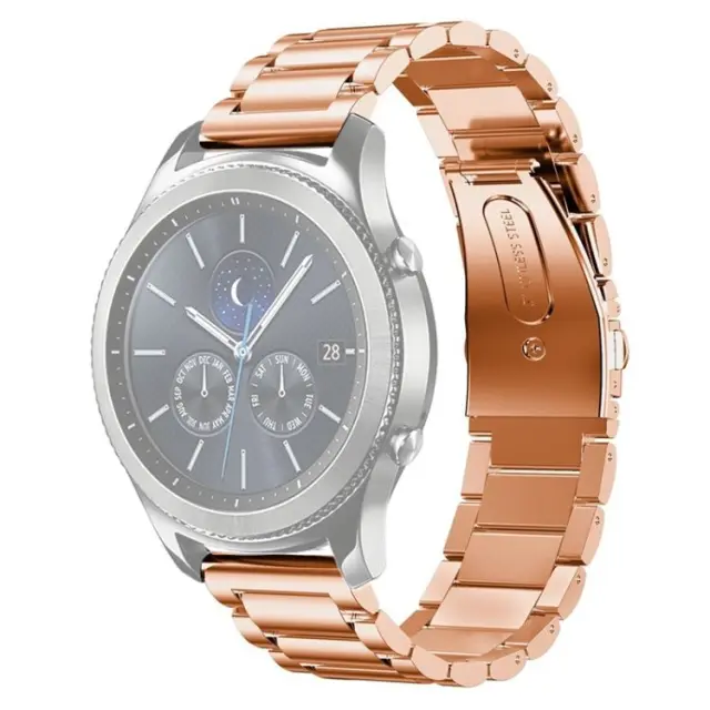 Stainless Steel Band για Samsung Gear S3 46mm/ Watch GT/GTR/GT2 46mm- Rose Gold OEM