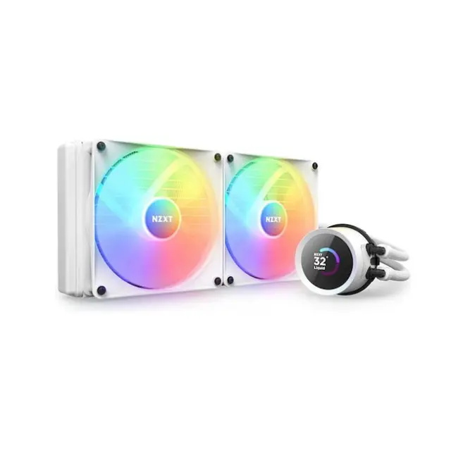 NZXT Liquid CPU Cooler Kraken 280 RGB White (RL-KR280-W1)