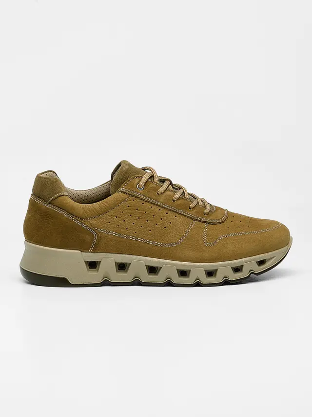 Imac Sneakers Ανδρικό δέρμα Nubuck Καφέ IMA/103350 TAUPE 2