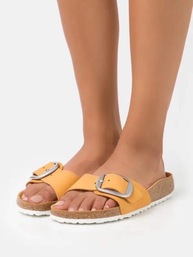 Birkenstock Πέδιλα Γυναικείο δέρμα Nubuck Πορτοκαλί BIR/MADRID BIG BUCKLE 1018727 APRICOT 2