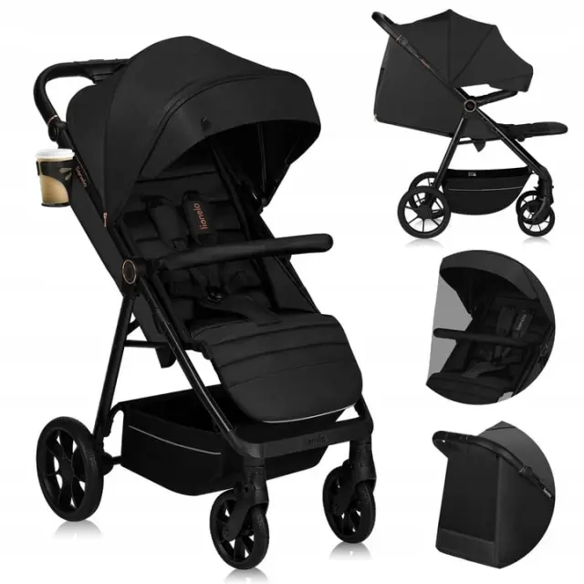 Lionelo Mira Βρεφικό Καρότσι έως 22kg Black Onyx