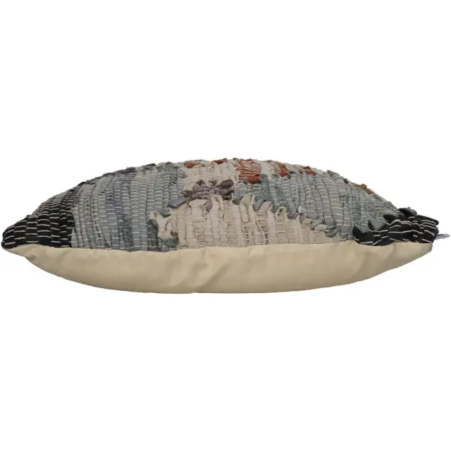 Μαξιλάρι Γκρι Δέρμα 30x50cm 3