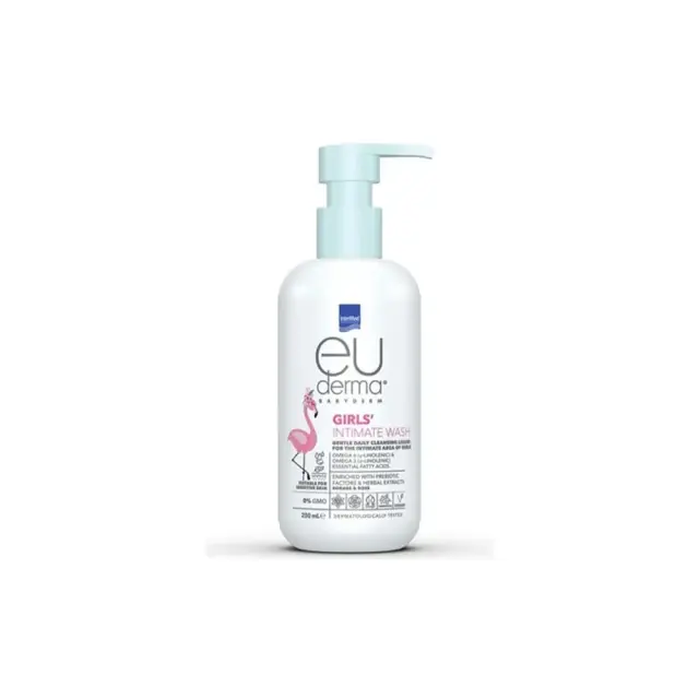 Intermed | Euderma Babyderm Girls' Intimate Wash Καθημερινό Καθαριστικό Υγρό για την Ευαίσθητη Περιοχή των Κοριτσιών | 250ml