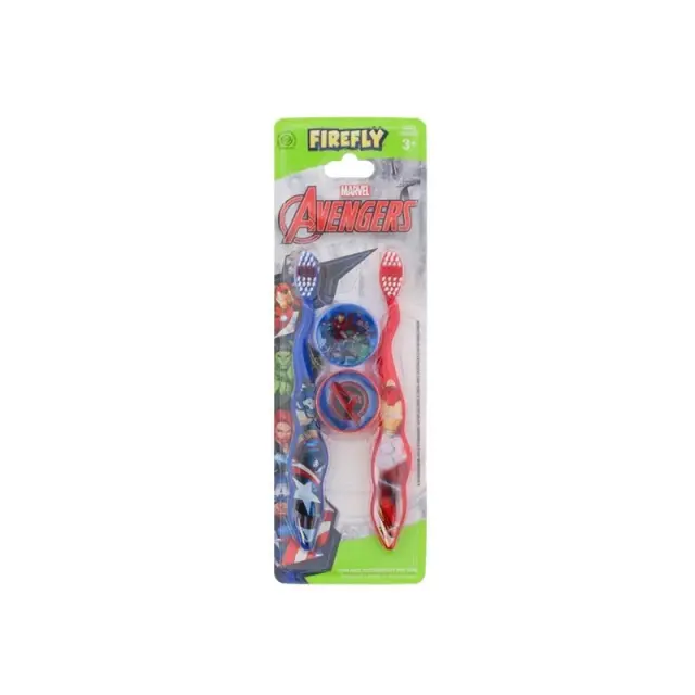 Avengers Οδοντόβουρτσες Παιδικές Toothbrush Twin Travel Caps