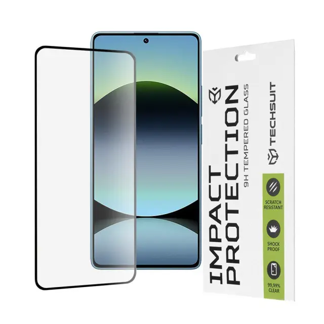 Techsuit® Full Cover Tempered Glass για Xiaomi Redmi Note 14S- Black