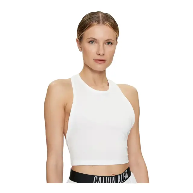 Calvin Klein Γυναικείο Μπλουζάκι Tank Top Intense Power, Χρώμα Pvh Classic White - S
