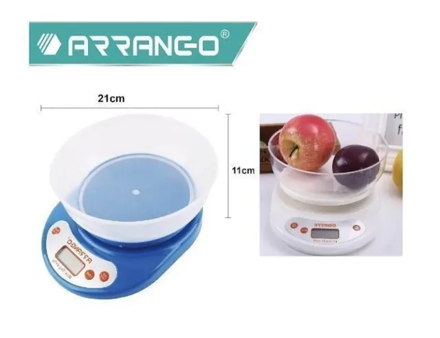 Arrango AB57120 Ψηφιακή Ζυγαριά Κουζίνας 1gr/5kg Λευκή 3