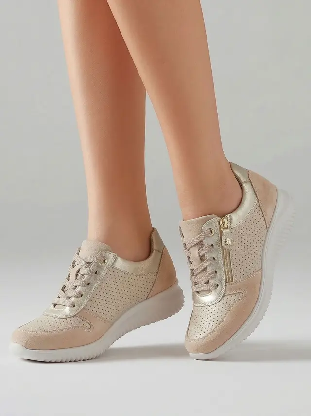 Imac Sneakers Γυναικείο δέρμα Μπεζ IMA/106130 AVORIO 2