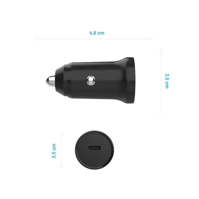 Fixed® Φορτιστής Αυτοκινήτου με USB-C Θύρα 20W- Black 3