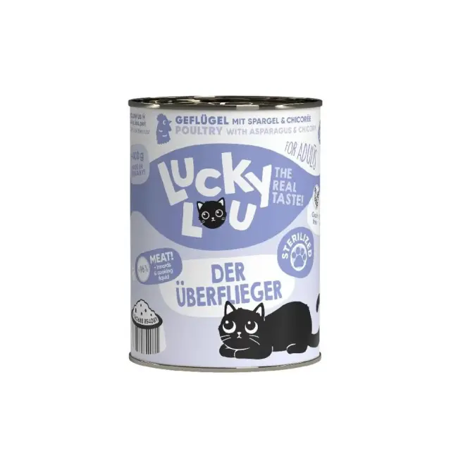 Lucky Lou LifeStage Adult Sterilized Πουλερικά (με Σπαράγγι & Κιχώριο) 400gr