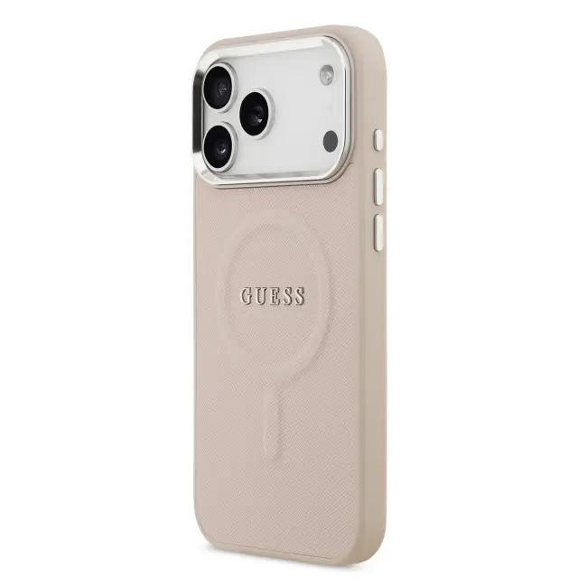 Guess PU Saffiano MagSafe Case for iPhone 17 Pro Pink 2
