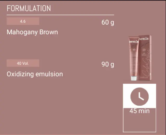 Sensus Color Grace M3K 4.6 Mahogany Chestnut 100ml - (μόνιμη βαφή μαονί καστανό) 3