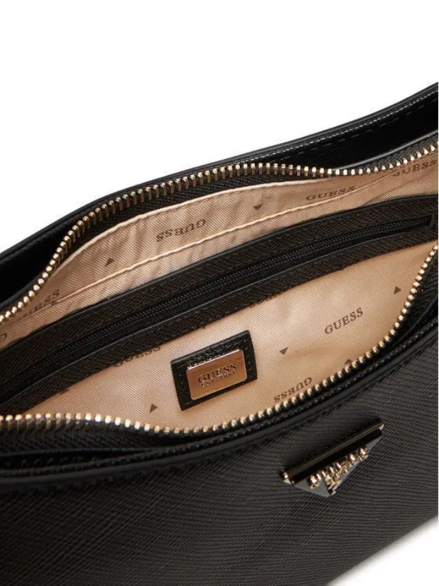 Guess - Γυναικεία Τσάντα Ώμου Noelle II HWZG9672180-BLA Μαύρο 3