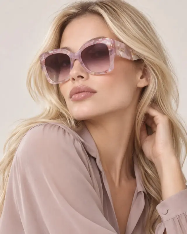 Chloé CH0252S 005 Γυναικεία Oversized Γυαλιά Ηλίου Ροζ - 55 mm 2